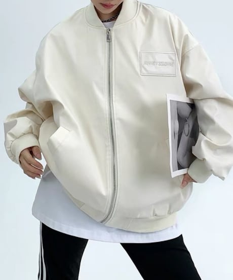 embroidered logo zip-up jacket　FL2555