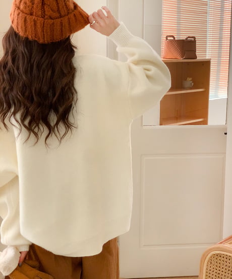 knit sweater pullover /4color　FL2998