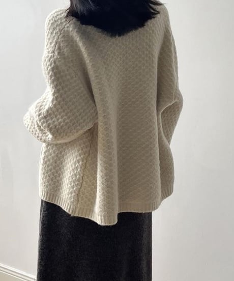 heart button soft knit cardigan /3color　FL2970