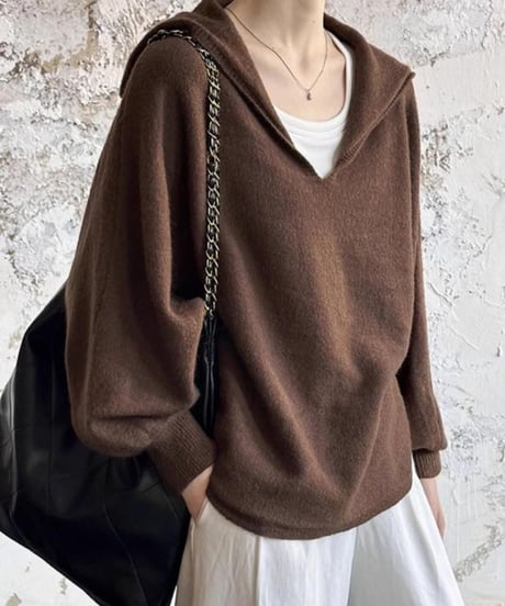 sailor collar knit pullover /3color　FL2947