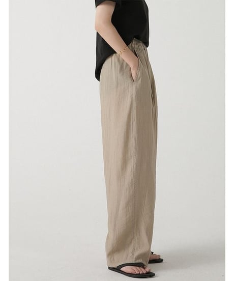 textured tuck pants　FL2197