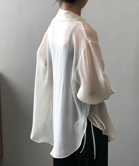 ribbon sheer shirt　FL2165