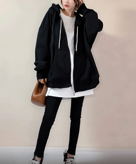 oversized zip hoodie  FL3474