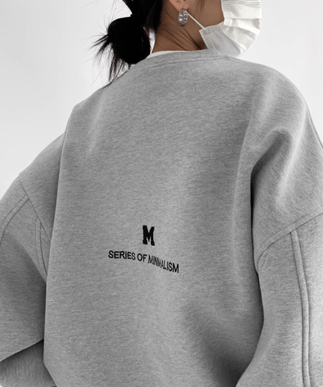 embroidered logo sweatshirt /3color　FL3262