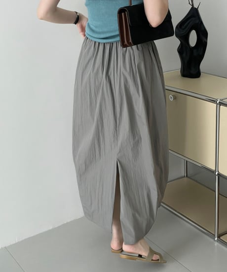 pleated back-slit skirt /3color　FL2710