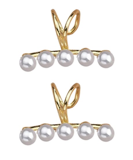 5-row pearl hoop ear cuff　FL2345
