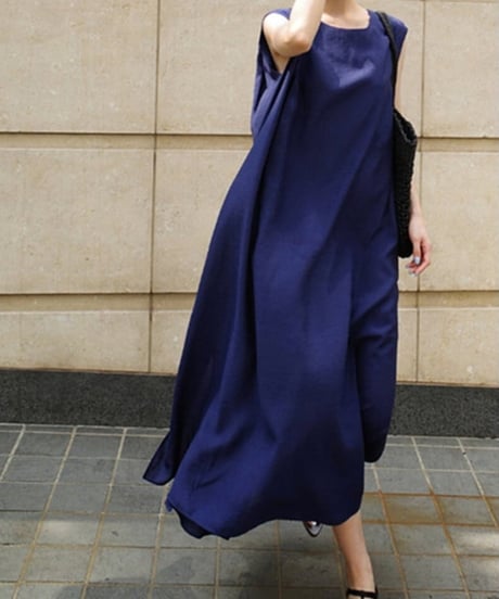 cotton linen sleeveless dress /2color　FL2041