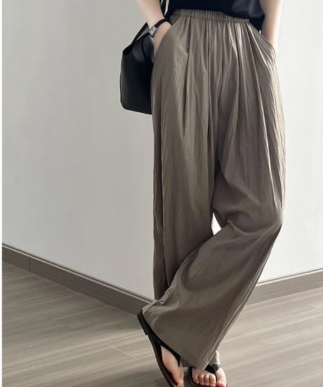 pleated wide-leg pants /4color　FL2705