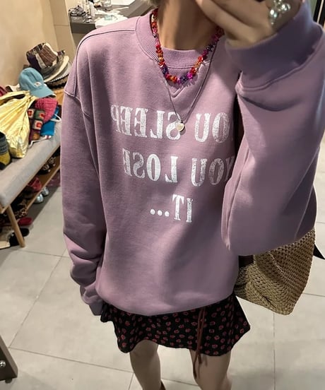 old print sweatshirt pullover　FL2540