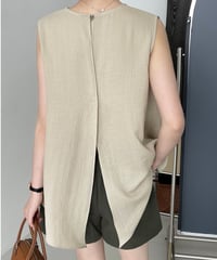 back slit sleeveless blouse /2color　FL2712