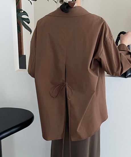 back slit shirt /2color　FL2758