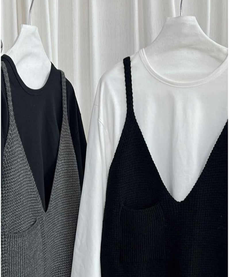 deep v-neck knit vest /3color FL3473 | Flosa