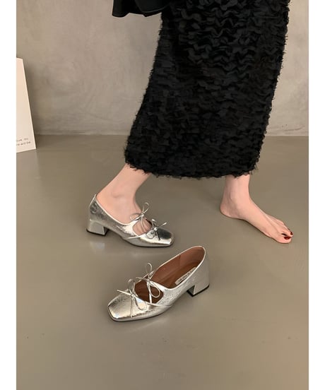 ribbon strap pumps /2color　FL2302