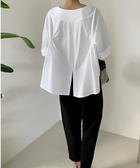 back slit shirt /2color　FL2122