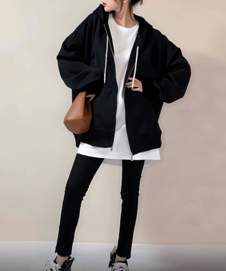 oversized zip hoodie  FL3474