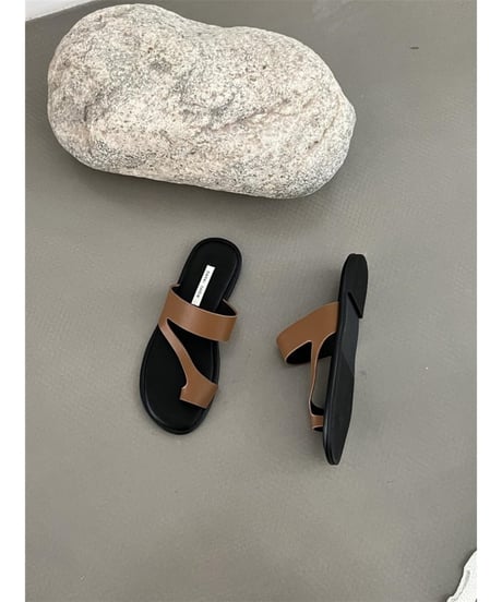 round toe thong sandals /4color　FL2062