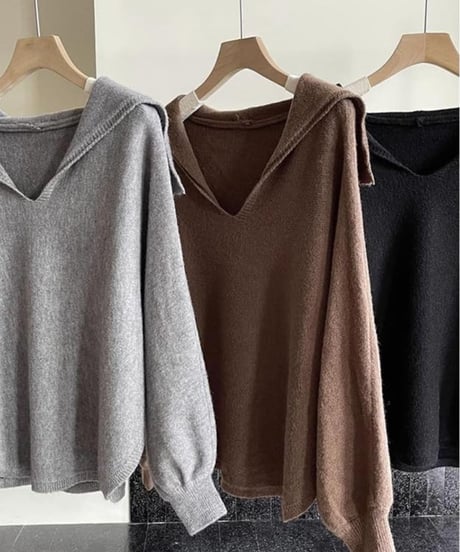 sailor collar knit pullover /3color　FL2947