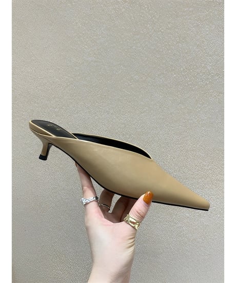 pointed toe low heel mules /3color　FL2305