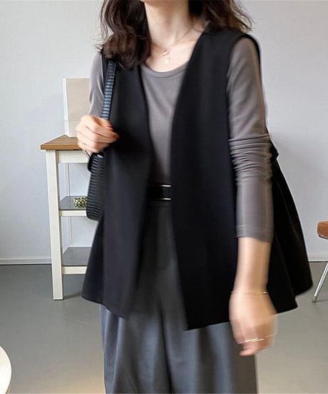 side gather vest /2color　FL2517