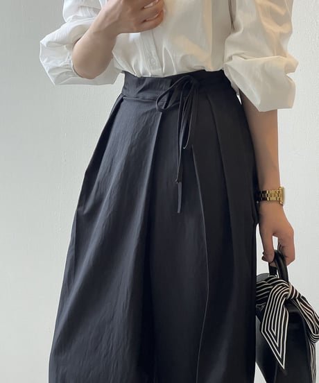 waist ribbon belt slacks /3color　FL2811
