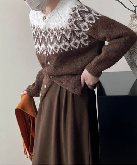 nordic knit cardigan  /3color　FL2984