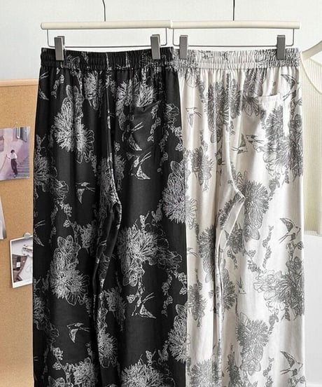botanical printed wide pants /2color　FL3653