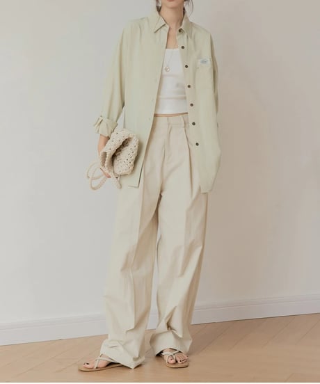 tuck wide pants /2color　FL3258