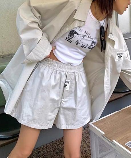 oversized shirt and shorts set  FL2434