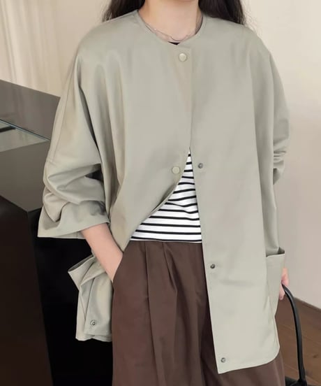 light collarless short coat　FL2826