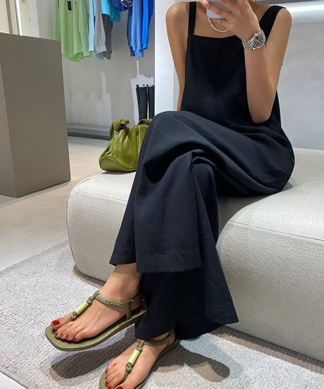 asymmetrical shoulder overalls　FL2432
