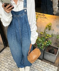 tuck denim overalls　FL2401