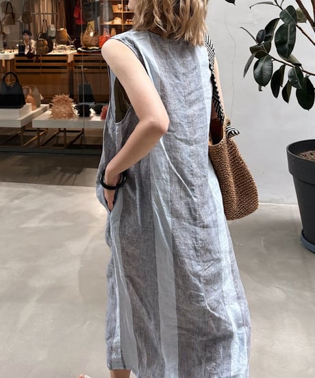 v-neck sleeveless dress /4color  FL3430