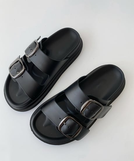 thick sole buckle sandals /2color　FL2318