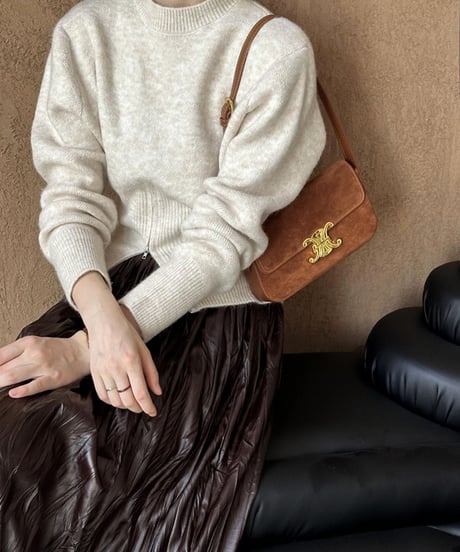 half-zip long sleeve knit /3color　FL2769