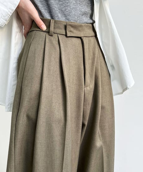 linen wide-leg pants /3color　FL2704