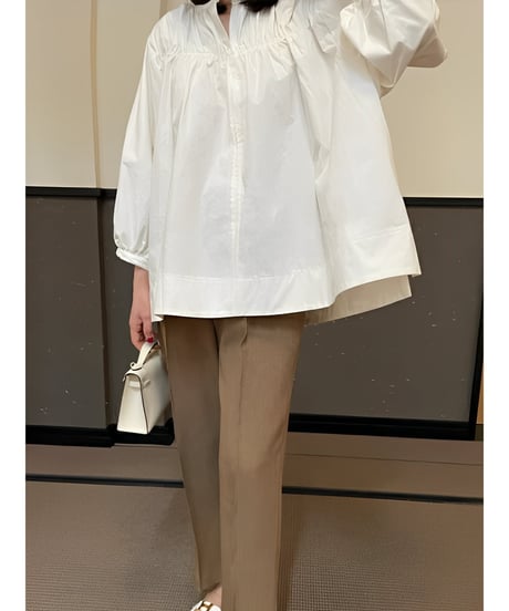 gathered design voluminous blouse　FL2480