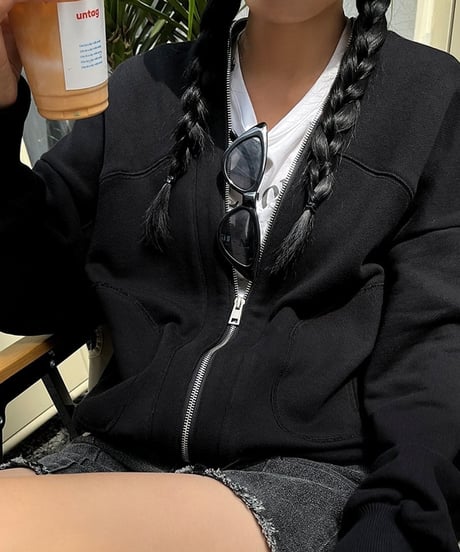 v-neck zipper jacket cardigan　FL2560
