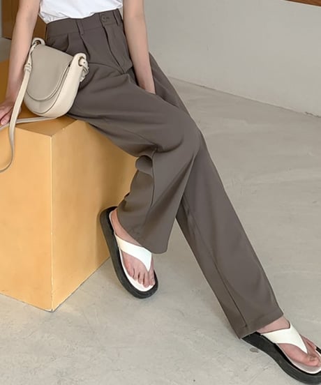 high waist tuck drape pants　FL2193