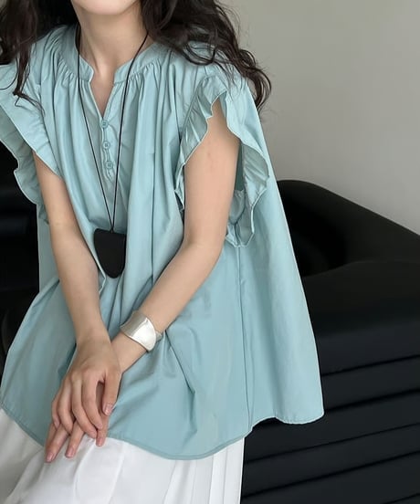 ruffle sleeve design blouse /3color  FL3453