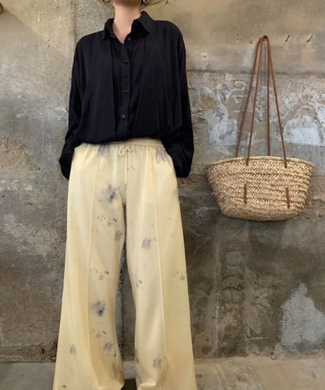 drawstring loose thin shirt /2color　FL2602
