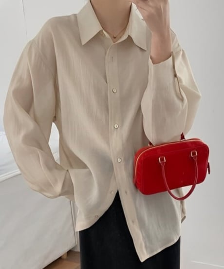 back slit sheer shirt /7color　FL3407