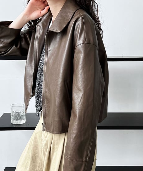 faux leather jacket /2color　FL2574
