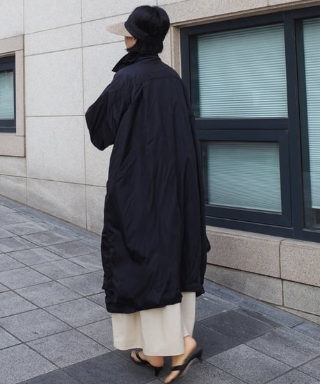 large size lace-up trench coat 2/color　FL2941