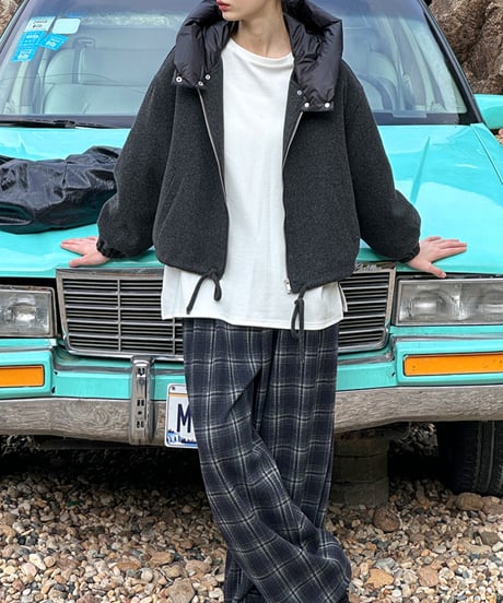 down hooded short blouson　FL3044