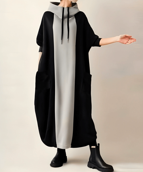 【即納品】relaxed colorblock dress　FL3516