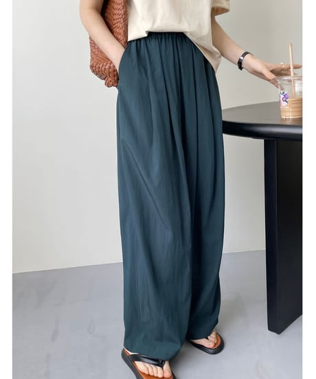tuck wide drape pants　FL2191