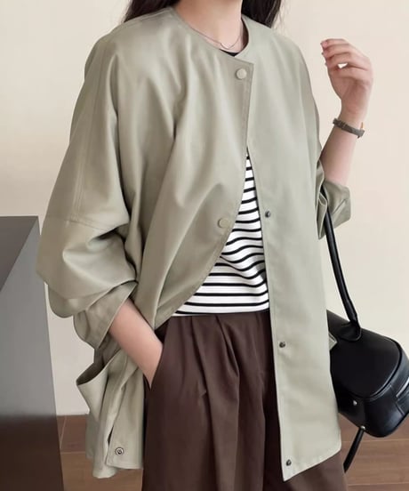 light collarless short coat　FL2826