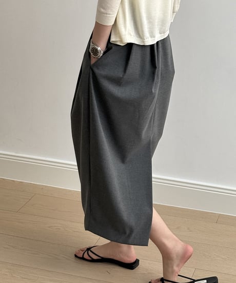 cocoon tuck skirt /2color　FL3339