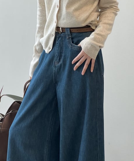wide flare denim pants　FL2787