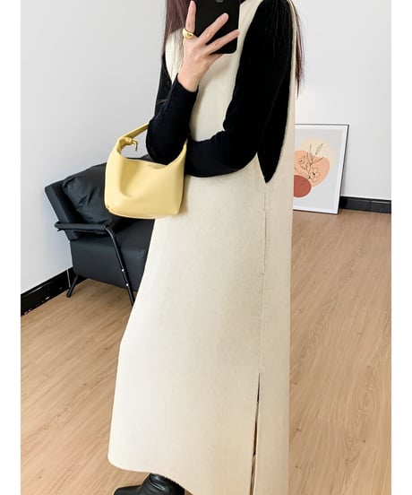 sleeveless long dress /2color　FL2493